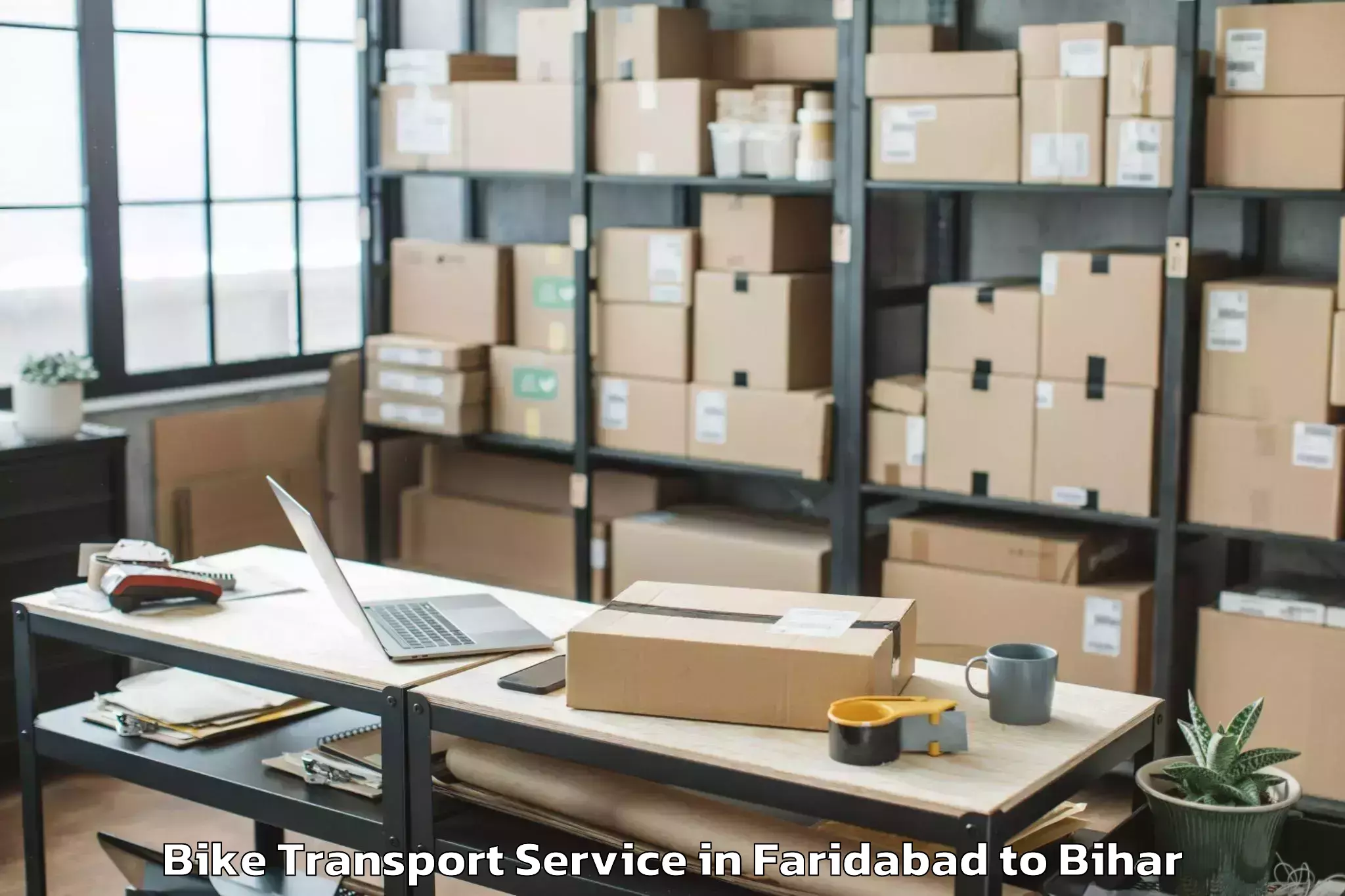 Book Faridabad to Pranpur Bike Transport Online